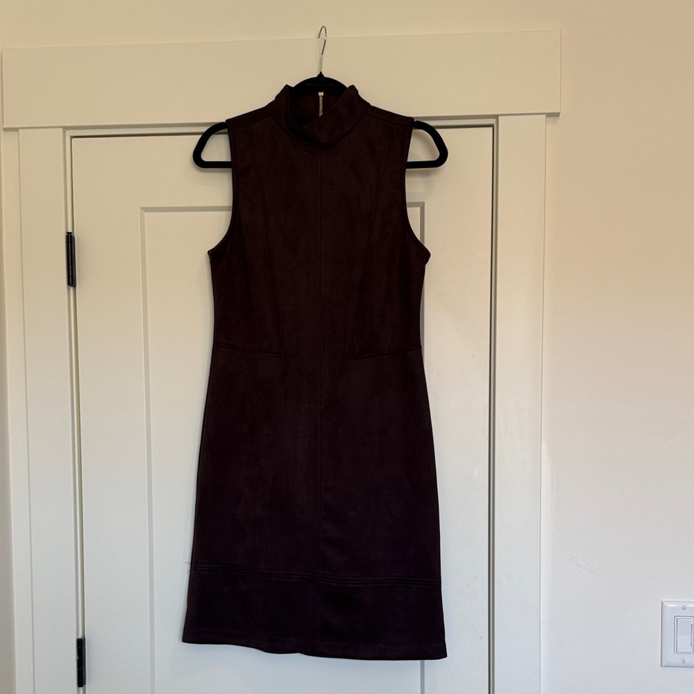 Halogen Sleeveless Dark Purple Mini Dress